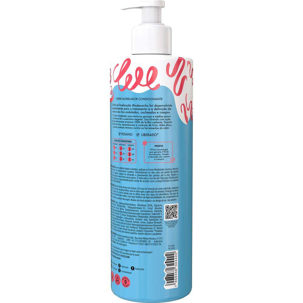 Salon Line #Todecacho Cachos Dos Sonhos Fixação Natural Creme Modelador